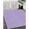 thumbnail image 3 of Ahgly Company Machine Washable Indoor Round Transitional Rich Lilac Purple Area Rugs, 4' Round, 3 of 7