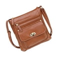 thumbnail image 2 of Zipper Buckle Messenger Bag Crossbody Shoulder Bag Vintage Handle Bags, 2 of 2