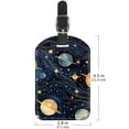 thumbnail image 6 of Square 2Pack PU Leather Galaxy Planet Cruise Luggage Tag with Privacy Cover and Name ID Tag for Travel Handbags Backpacks Luggage Tags, 6 of 6