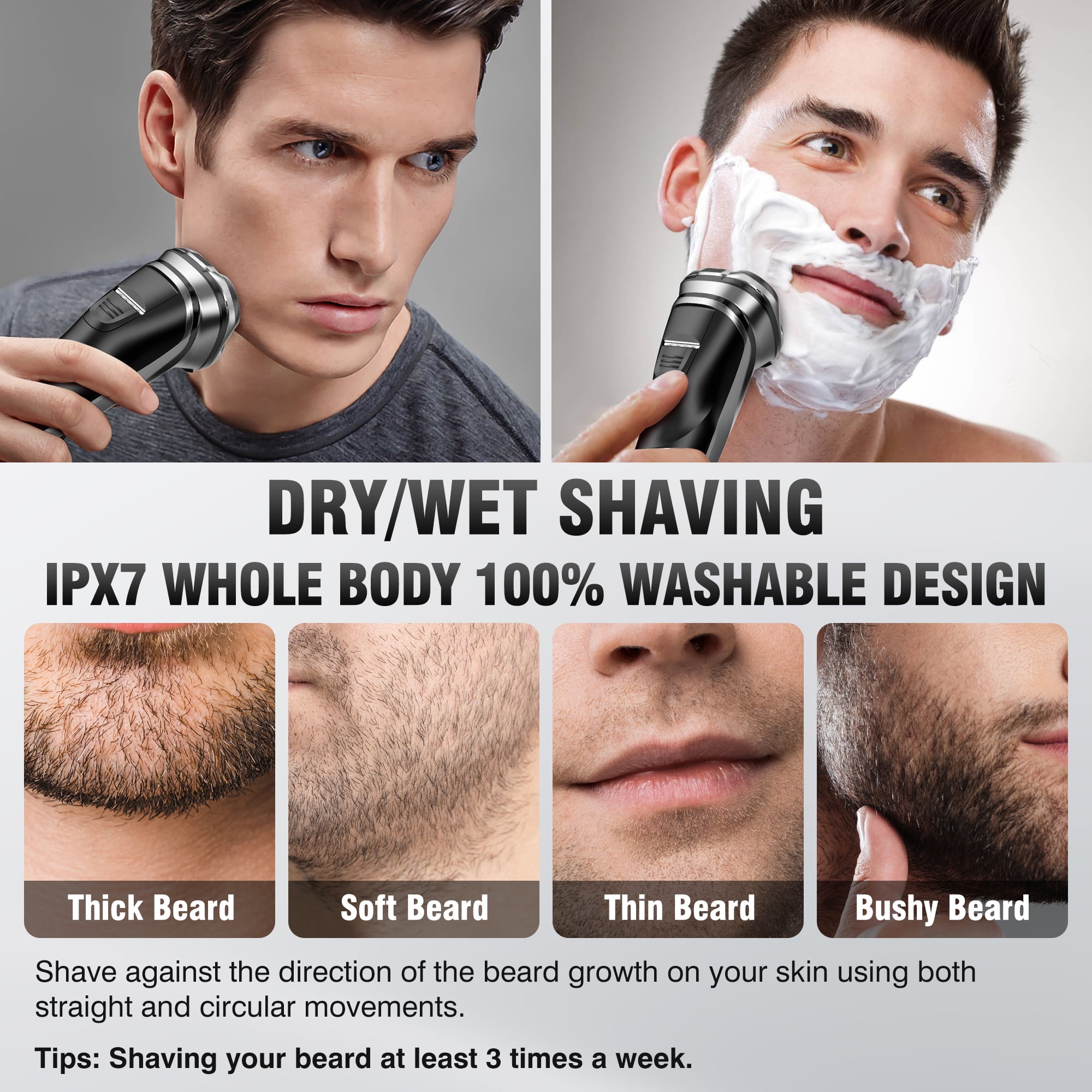 Sejoy Men Electric Razor Shaver for Men Face with Pop-Up Trimmer