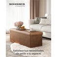 thumbnail image 1 of SONGMICS Puff Almacenaje, Banco de Almacenamiento, 38 x 110 x 38 cm, Soporta hasta 300 kg, para Sala de Estar, Dormitorio, Entrada, Marrón Café, 1 of 5