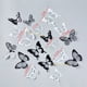 thumbnail image 3 of 18 Unids/set Blanco Negro Cristal Mariposa Pegatinas 3D Pared Pegatina De Sala De Estar De Cumpleaños Boda Fiesta Decoración Del Hogar, 3 of 4