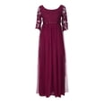 thumbnail image 3 of WTXUE Robes d'Uniforme, Robes de Banquet à Manches Courtes Vestidos Casuales Para Mujer Col Rond, Robe à Paillettes pour Femme Robe de Fête Col en V Robe Unie Maxi Grande Taille pour Femme, Rouge Taille TTG, 3 of 7
