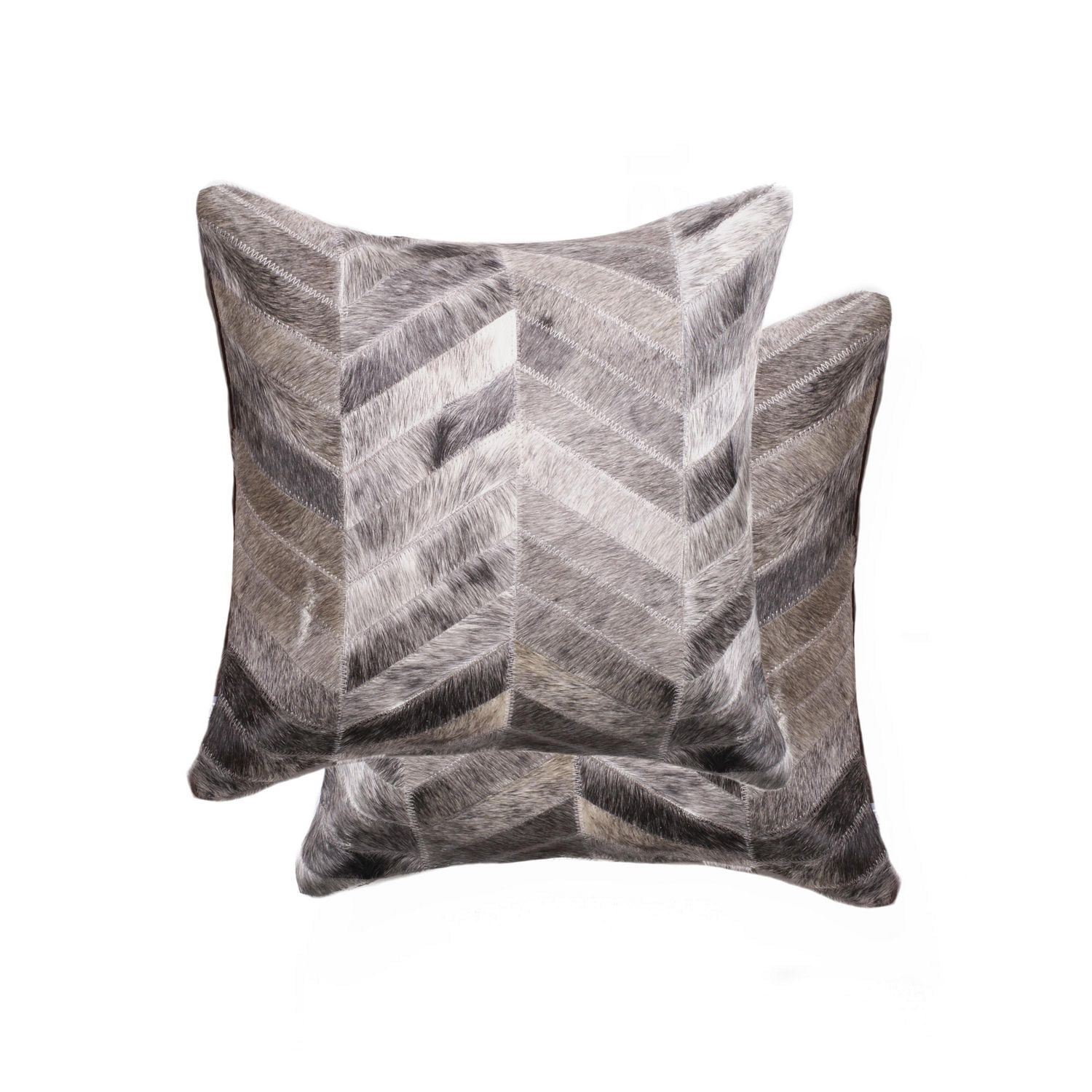 TORINO CHEVRON COWHIDE PILLOW 18"X18" 2-PACK