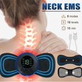 thumbnail image 3 of EMS Neck Massager Rechargeable Cervical Massage Sticker Patch 8 Modes 19 Gears Pulsed Therapy Instrument Tens Muscle Stimulator Pain Relief ..., 3 of 5