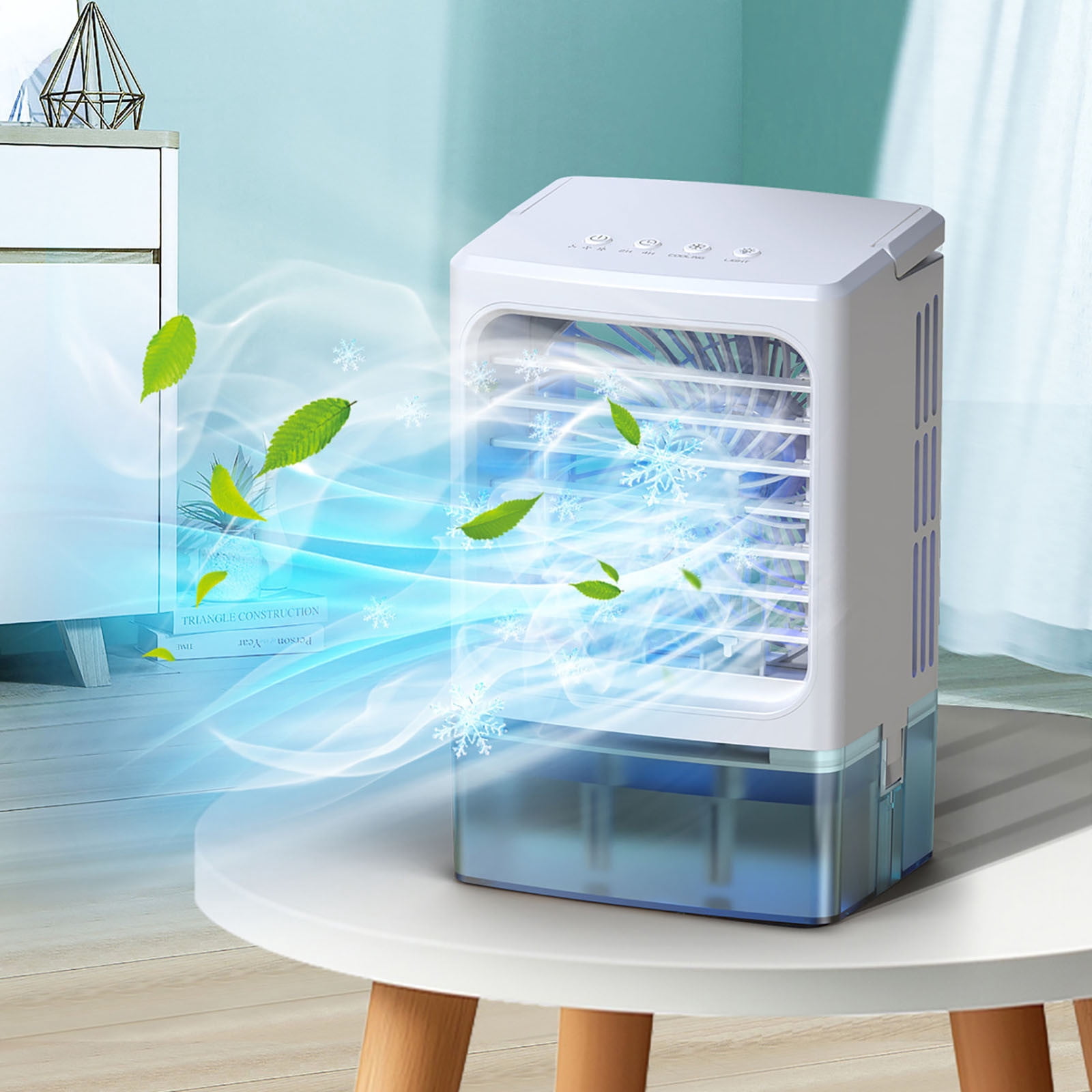 Chanana Portable Air Conditioners, 3 Wind Speed with Icy Mist Mode Portable AC Unit, 900ML Tank Evaporative Air Cooler Fan Blow Cold Air, Mini Cooling Fan with Timer for Bedroom Office