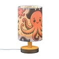 thumbnail image 2 of Bedside Desk Lamp LED Cartoon Octopus with Pirate Hat Table Nightstand Lamps Warm Light Fabric Lampshade for Home Bedroom Office Living Room Decor, 2 of 7