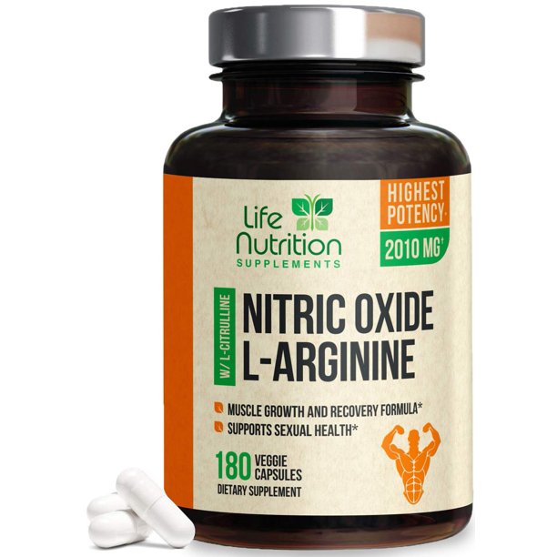 Life Nutrition Nitric Oxide larginine Extra Strength N.O. Supplement