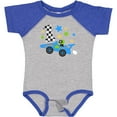 thumbnail image 3 of Inktastic Happy 1st Birthday Blue Racing Car Boys or Girls Baby Bodysuit, 3 of 5