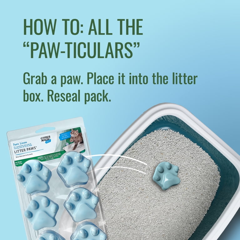 Citrus Magic Odor Control Litter Paws, Fresh Linen, 2-Pack photo 7