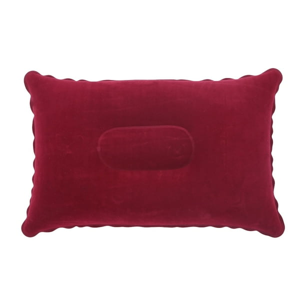 Almohada Inflable Portátil Plegable Cuadrada Con Relleno De Flocado Por Ambos Lados