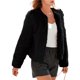 thumbnail image 3 of Abrigos de Invierno para Mujer, Chaqueta Corta de Forro , de Piel Sintética, Larga, Bolsillos, Abrigos Peludos y Cálidos, Ropa de Otoño. Negro L, 3 of 10
