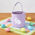 thumbnail image 4 of Creatine Rabbit Checkered Hand Held Children's Easter Egg Storage Hand Held Easter, 4 of 8