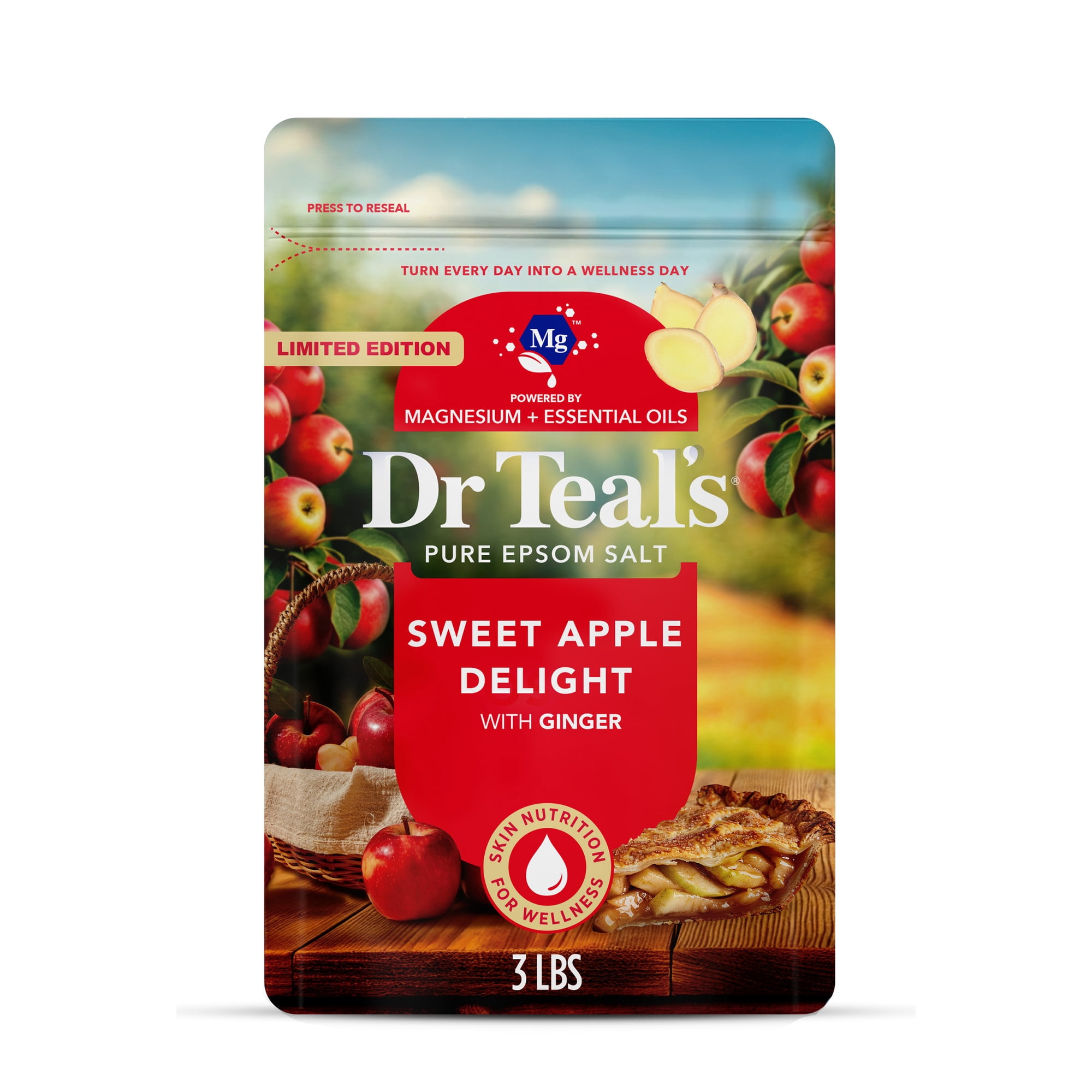 Dr Teal's Sweet Apple Delight Epsom Salt Soak, 3 lbs