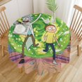 thumbnail image 3 of Rick And Morty Round Tablecloth Print Decorative Table Cover Washable Table Cloths for Dining Party Picnic 60x60in, 3 of 8
