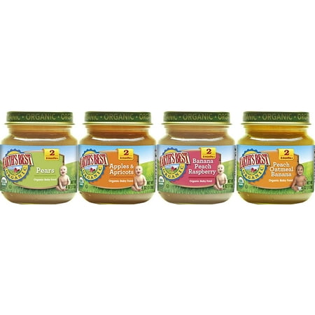 (12 Jars) Earth's Best Organic Stage 2 Baby Food, Favorite Fruits Variety Pack, 4