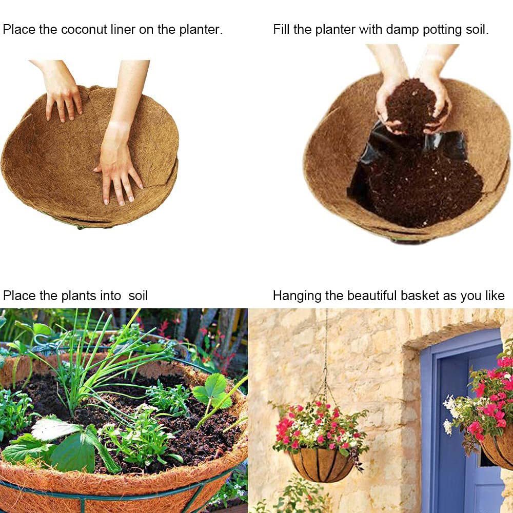 Rouleau Doublure Fibre Coco Naturelle - Tapis Jardinière, Panier Fleurs Et Décoration Extérieur
