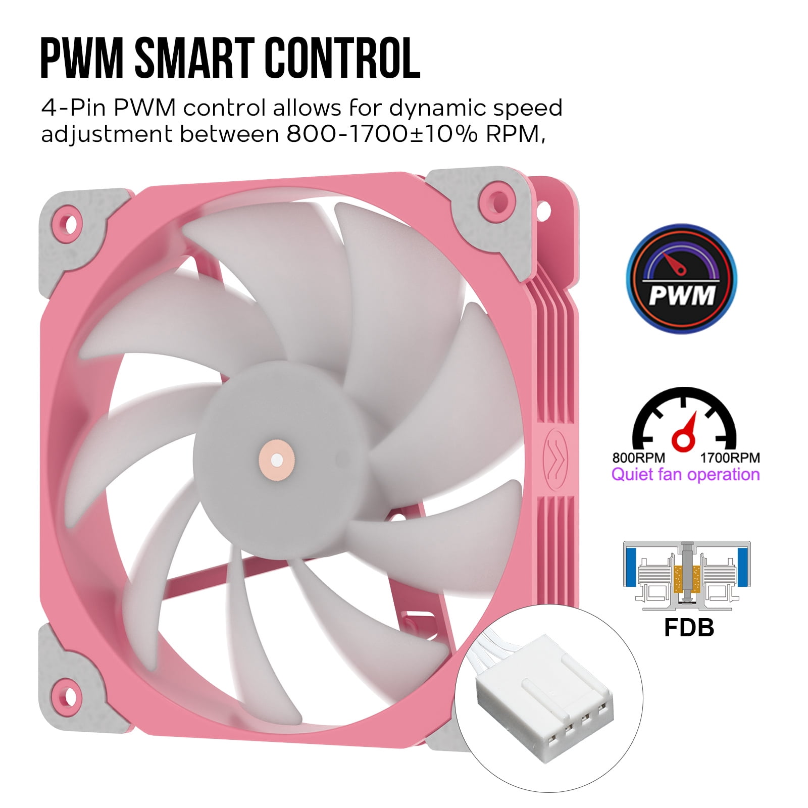 Vetroo V5 Pink CPU Air Cooler w/ 5 Heat Pipes 120mm PWM Processor Cooler for Intel LGA 1851/1700/1200/115X AMD Ryzen AM5 & AM4 w/Addressable RGB Lighting Sync