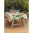 thumbnail image 3 of Outdoor Tablecloth with Umbrella Hole for Patio/Picnic/Party/Camping, Summer Botanical Waterproof Table Cloth Rectangle Table Cover Washable, Acorn Spring Plant Leaves Ombre (60"x 102"), 3 of 8