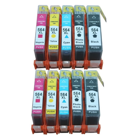10PK 564XL (K,PBK,C,M,Y) Compatible Ink Cartridge for HP 564XL