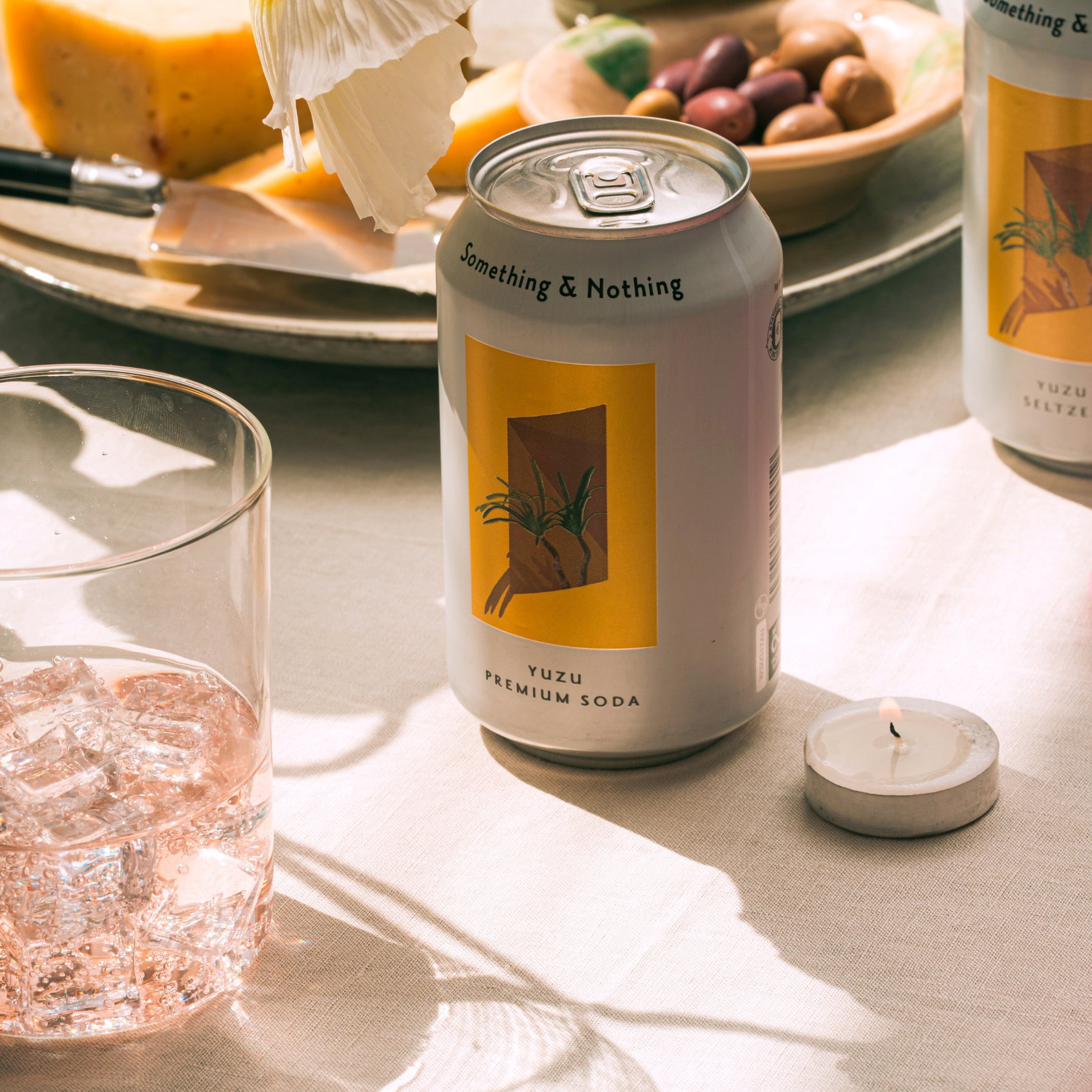 Something & Nothing Lightly Carbonated Yuzu Premium Soda Case of 12 x 12 Fl Oz