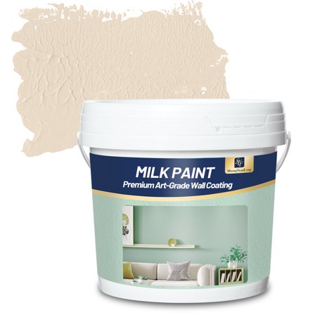 ShangTianFeng Interior Paint, 1 Gal Cream White, Eggshell & Matte Finish. Low VOC, Washable, Stain & Mildew Resistant. For Home, Bedroom, Kitchen
