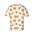 thumbnail image 4 of Xecao Squirrel Playing print Hawaiian shirt - a stylish short-sleeve button-down for men, perfect for casual beach and tropical outings., 4 of 9