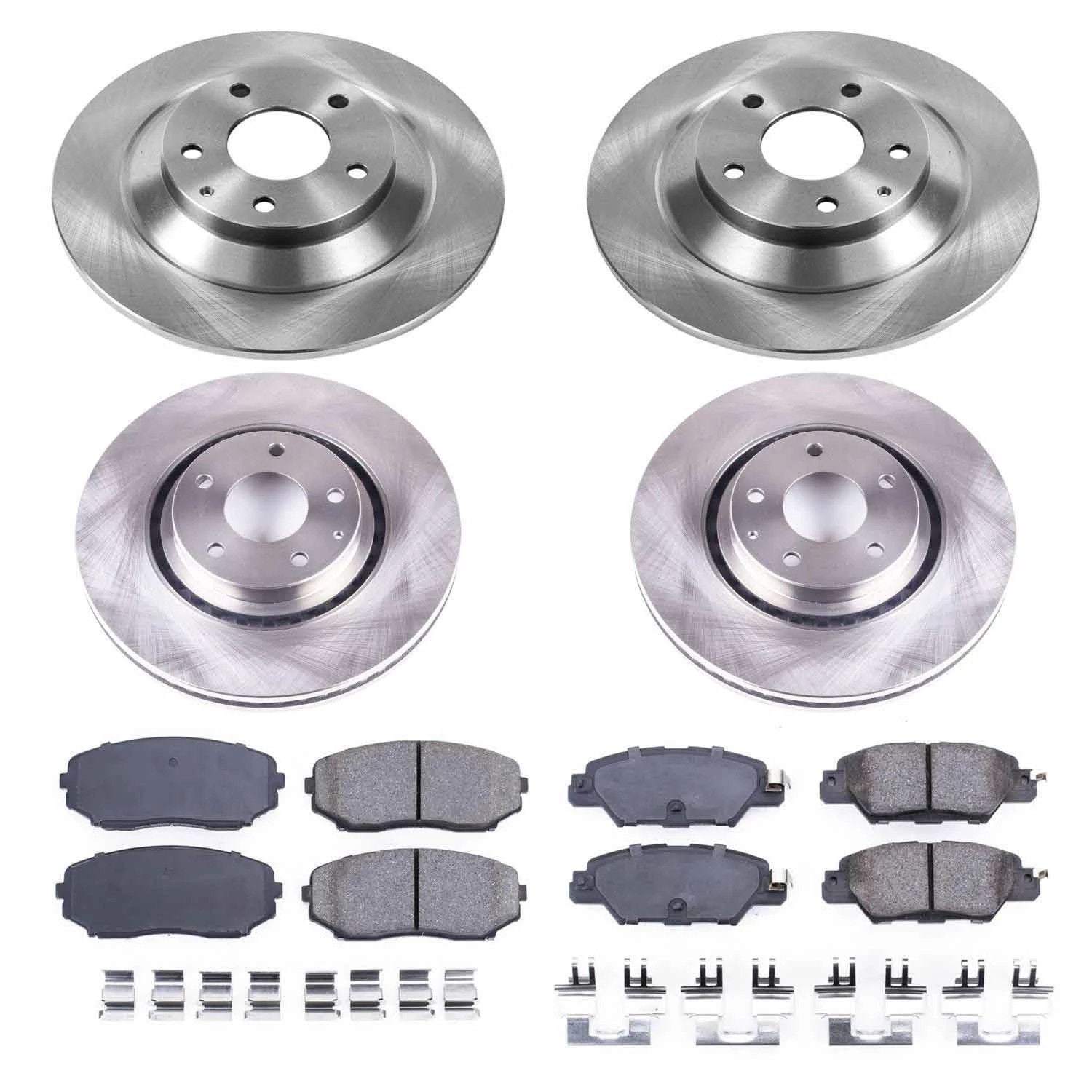 PowerStop Front and Rear Stock Replacement Brake Pad and Rotor Kit Fits: MAZDA Select Models KOE8351