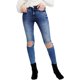 thumbnail image 1 of Jeans ajustados Free People rotos para mujer azul 25 corto, 1 of 2