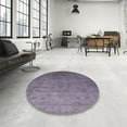 thumbnail image 3 of Ahgly Company Indoor Square Mid-Century Modern Purple Oriental Area Rugs, 7' Square, 3 of 6