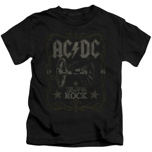 Acdc - Rock Label - Juvenile Short Sleeve Shirt - 5/6