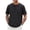 Black, variant on Men's Graphic T Shirt Short Sleeve Crewneck Casual Bamboo Leaf Print Tee Retro Summer Beach Tops