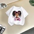 thumbnail image 4 of Curuila Kid Girls Tops Cartoon Print Crew Neck Short Sleeve Tee Summer Casual Loose T Shirt White Size 8-10 Years, 4 of 4