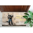 thumbnail image 5 of Living Room Rug, Floor Rug, Street Rug, Modern Rug, Abstract Rug, Migrant Steve Jobs Rug, Migrant Rug, Non Slip Rug, Hallway Rug, Banksy Art, 1.7'x2.3' - 50x70 cm, 5 of 7