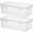 As Shown, variant on Monyance bread loaf storage container Clear Plastic Bread Box 2Pcs for Fresh-keeping(7.48X3.74X2.36Inches)
