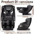 thumbnail image 3 of Yesurprise Massage Chair, SL Track Zero Gravity Full-body Massage Recliner with Foot Rollers Massage, Speakers Massage Chair Recliner, for Home Office, 3 of 8