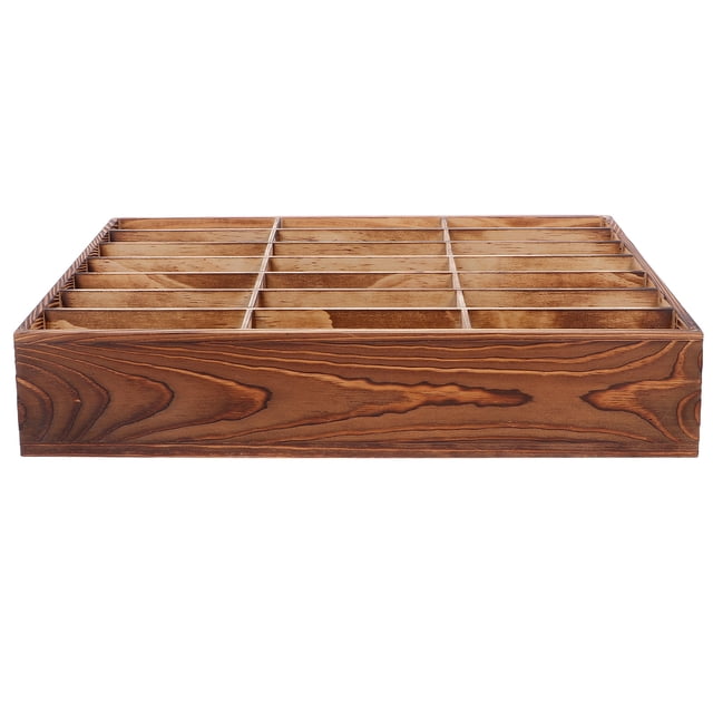 CATIEBYE Natural Wood Classroom Phone Organizer with Multifunctional Design for Home Light Brown Size 21Grid
