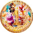 thumbnail image 1 of 24 Pz Plato Cartón Premium Pastelero Fiesta De Cumpleaños Felicidades 1, 1 of 4