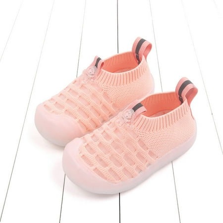 

Quealent Baby Walking Shoes Baby Booties Girls Boys Slippers First Walkers Shoes Warm Socks Crib Shoes Pink 18 Months