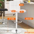 thumbnail image 2 of Raye Faux Leather and Metal Bar Stools - Set of 2, White, 2 of 10