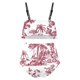 thumbnail image 4 of Traje de Baño para las Mujeres Traje de Baño Dividido de Eslinga, Trajes de Baño de Torso Largo para las Mujeres, 4 of 5