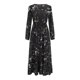 thumbnail image 5 of Vestidos Para Mujer Moda Cuello Redondo Estampado Floral Delgado Manga Larga Vestido Hasta El Tobillo Odeerbi  ODB126863, 5 of 7