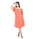 thumbnail image 4 of Vestido campesino con botones Roman Fashion /Tallas Extras, 006 (Coral) coral 36, 4 of 6