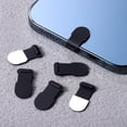 thumbnail image 2 of 8pcs Anti-dust Plugs Stopper Silicone Adhesive Charging Port Plugs Compatible For iPhone, 2 of 8