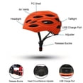 thumbnail image 4 of QJUHUNG Bright Urban Cycling Helmet - Front & Rear LED Safety Lights - Adjustable Fit for Men & Women - Perfect for Commuting  Biking & Leisure Rides, 4 of 7