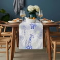 thumbnail image 2 of Coastal Purple Table Runner - 70 Inch Long, Kitchen Dining Table Runner Dresser Scarves, Ocean Coral Starfish Jellyfish Seahorse Farmhouse Decor for Coffee Tables Wedding Party Banquet, 2 of 8