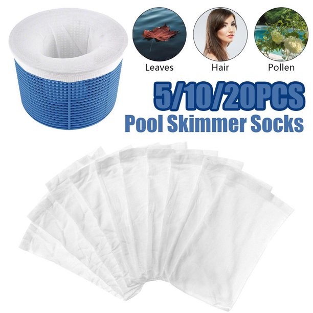 10PCS of Pool Skimmer Socks，Filters Baskets, Skimmers Cleans Debris and