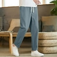 thumbnail image 5 of Yiliang Men's Straight Fit Chino Pants Casual Elastic Drawstring Waistband Flat Front Available in Multicolor, 5 of 5
