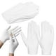 thumbnail image 3 of Guantes cómodos para manipulación de protección, elasticidad, humectación, tela de algodón blanca, lavables, reutilizables, transpirables, higroscópicos, agradables para la piel, para examen de, 3 of 8