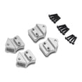 thumbnail image 3 of arctrm Durable Aluminum Leaf Spring Mount Hangers Shock Absorber Mounts Set Replacement Silver, 3 of 9